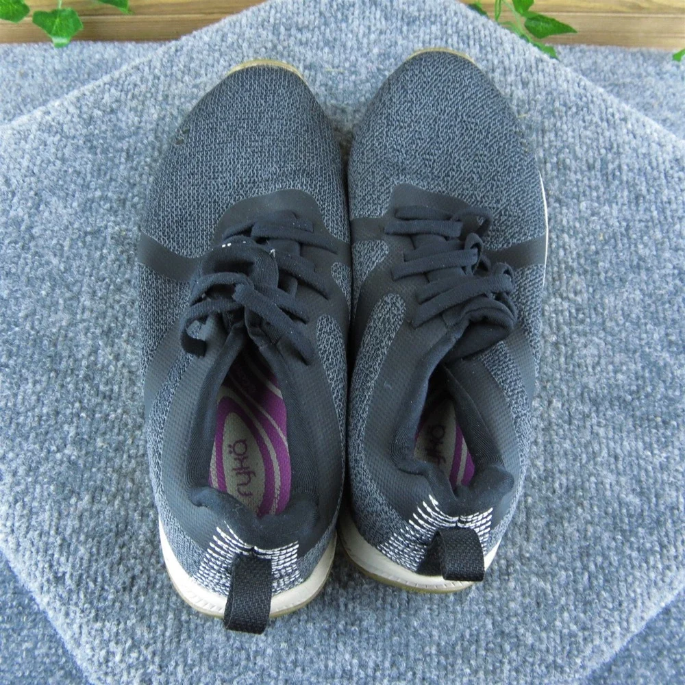 Ryka Fizz‎ Women Sneaker Shoes Black Fabric Lace Up Size 8 Medium